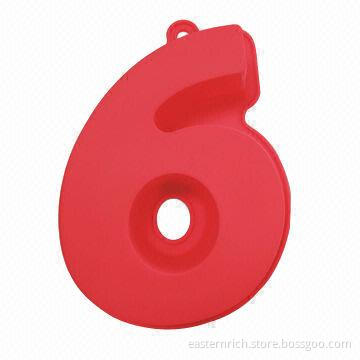 Silicone number cake mold, number 6